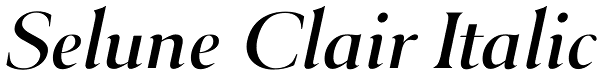 Selune Clair Italic Font