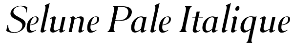 Selune Pale Italique Font