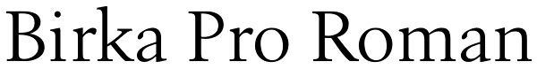 Birka Pro Roman Font