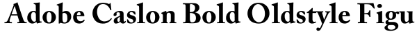 Adobe Caslon Bold Oldstyle Figures Font