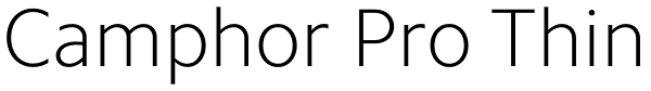 Camphor Pro Thin Font