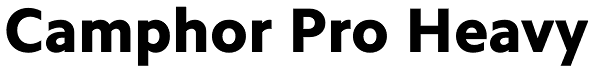 Camphor Pro Heavy Font