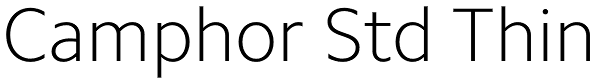 Camphor Std Thin Font