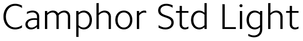 Camphor Std Light Font