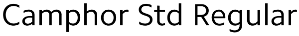 Camphor Std Regular Font