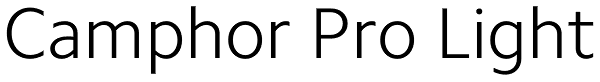 Camphor Pro Light Font