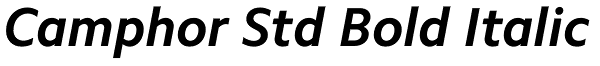 Camphor Std Bold Italic Font