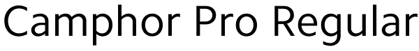 Camphor Pro Regular Font