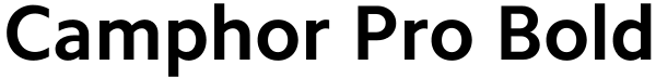 Camphor Pro Bold Font