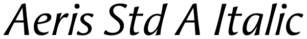 Aeris Std A Italic Font