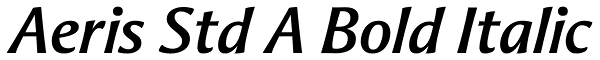 Aeris Std A Bold Italic Font