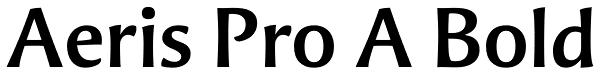 Aeris Pro A Bold Font