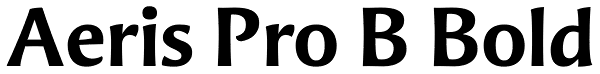 Aeris Pro B Bold Font