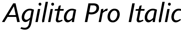 Agilita Pro Italic Font