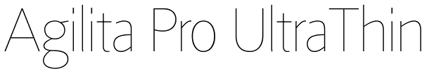 Agilita Pro UltraThin Font