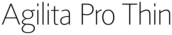 Agilita Pro Thin Font