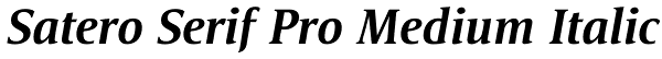 Satero Serif Pro Medium Italic Font