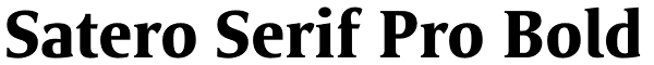 Satero Serif Pro Bold Font