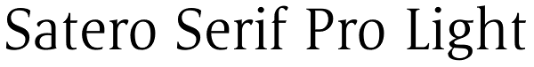 Satero Serif Pro Light Font