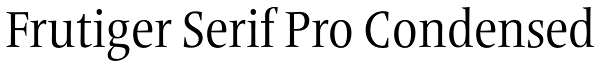 Frutiger Serif Pro Condensed  Font