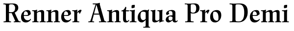 Renner Antiqua Pro Demi Font