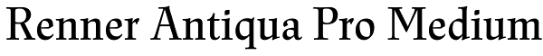 Renner Antiqua Pro Medium Font