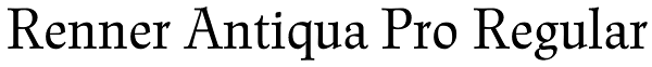 Renner Antiqua Pro Regular Font