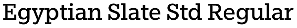 Egyptian Slate Std Regular Font