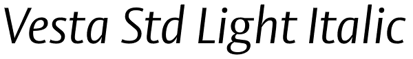 Vesta Std Light Italic Font