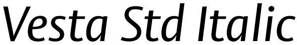 Vesta Std Italic Font