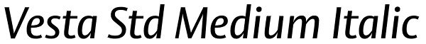 Vesta Std Medium Italic Font