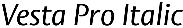 Vesta Pro Italic Font