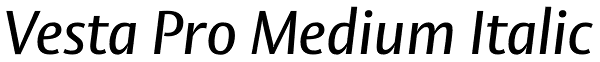 Vesta Pro Medium Italic Font