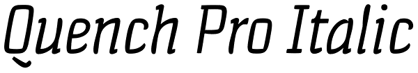 Quench Pro Italic Font