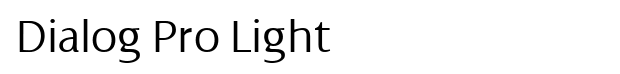 Dialog Pro Light Font