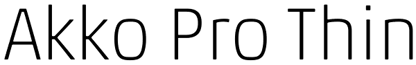 Akko Pro Thin Font