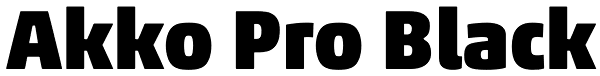 Akko Pro Black Font