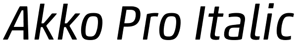 Akko Pro Italic Font