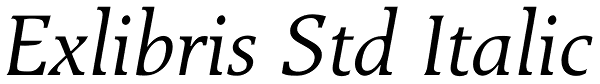 Exlibris Std Italic Font