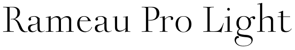 Rameau Pro Light Font