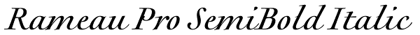 Rameau Pro SemiBold Italic Font