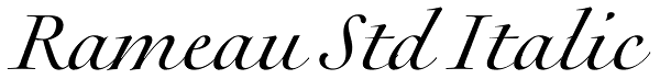 Rameau Std Italic Font