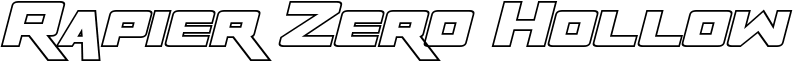 Rapier Zero Hollow Font