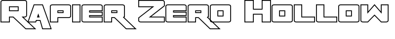 Rapier Zero Hollow Font