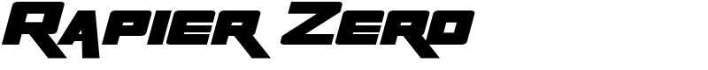 Rapier Zero Font