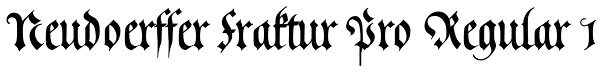 Neudoerffer Fraktur Pro Regular 1 Font