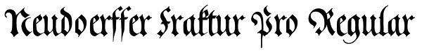 Neudoerffer Fraktur Pro Regular Font