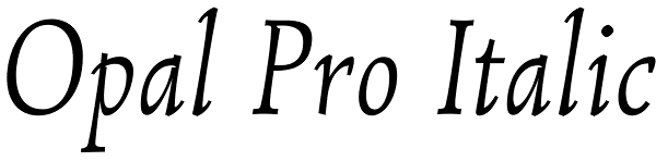 Opal Pro Italic Font