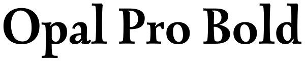 Opal Pro Bold Font