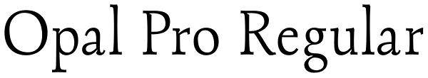 Opal Pro Regular Font